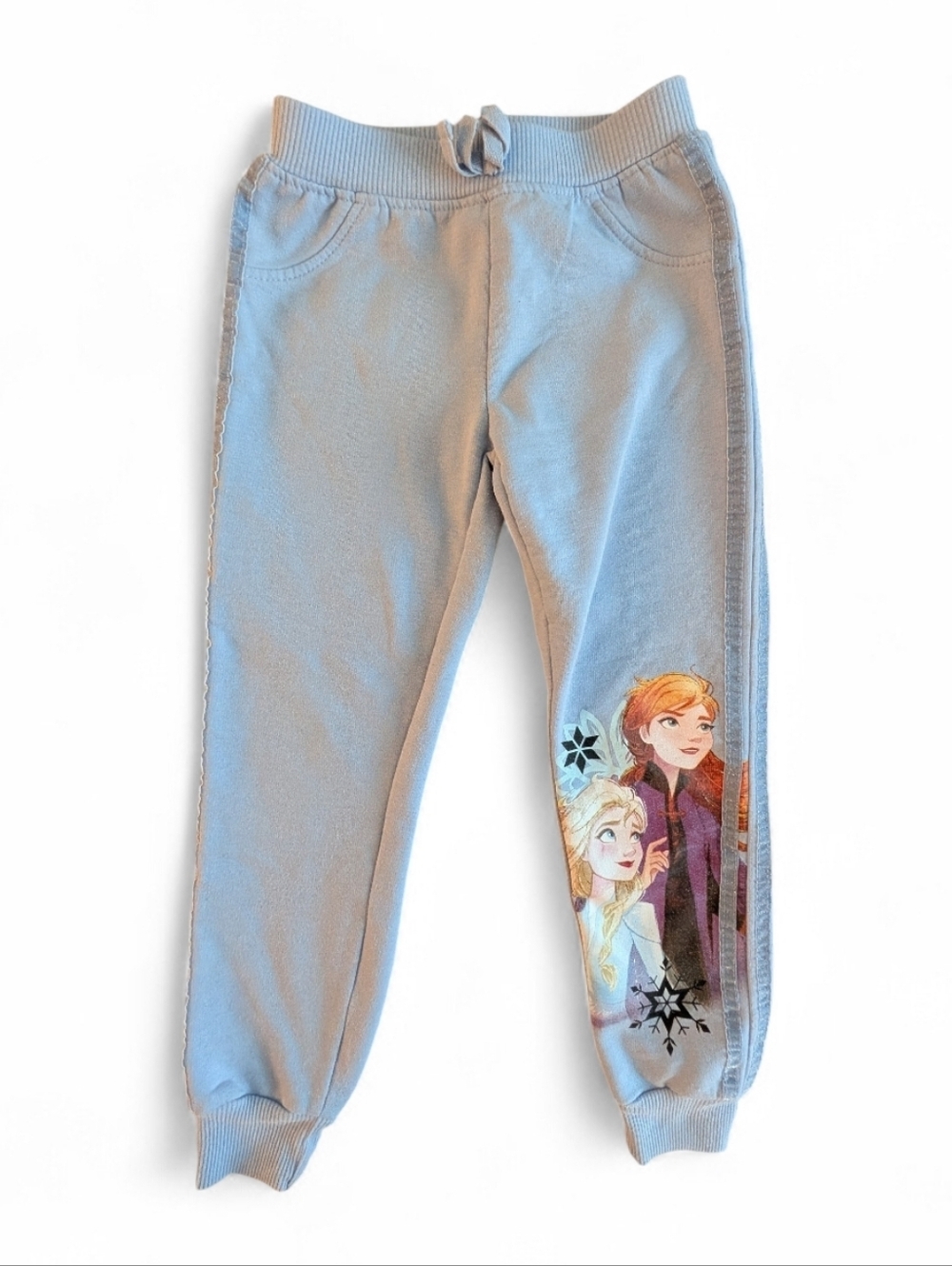Disney Light Blue Girls' Joggers with Frozen Elsa & Anna Graphic Fleece Size 6X